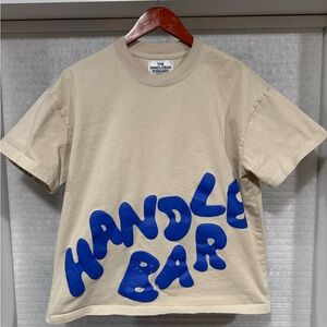 Handlebar Podcast Beige and Blue T-Shirt